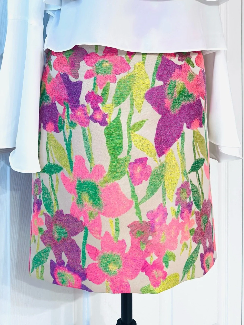 TRINA TURK ~ Orange/Pink/Green/Purple A-Line Skirt size 8